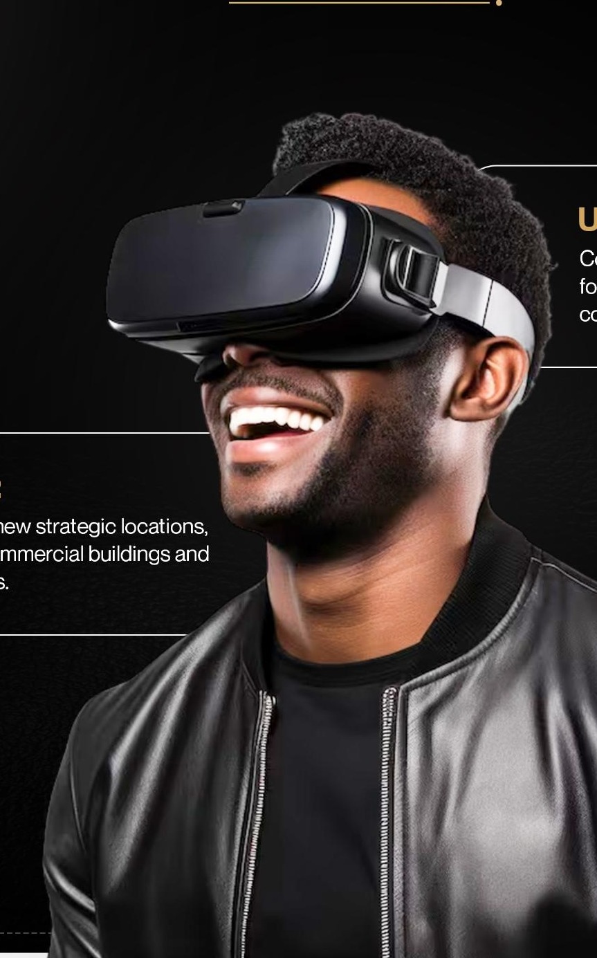 A man wearing a virtual reality headset