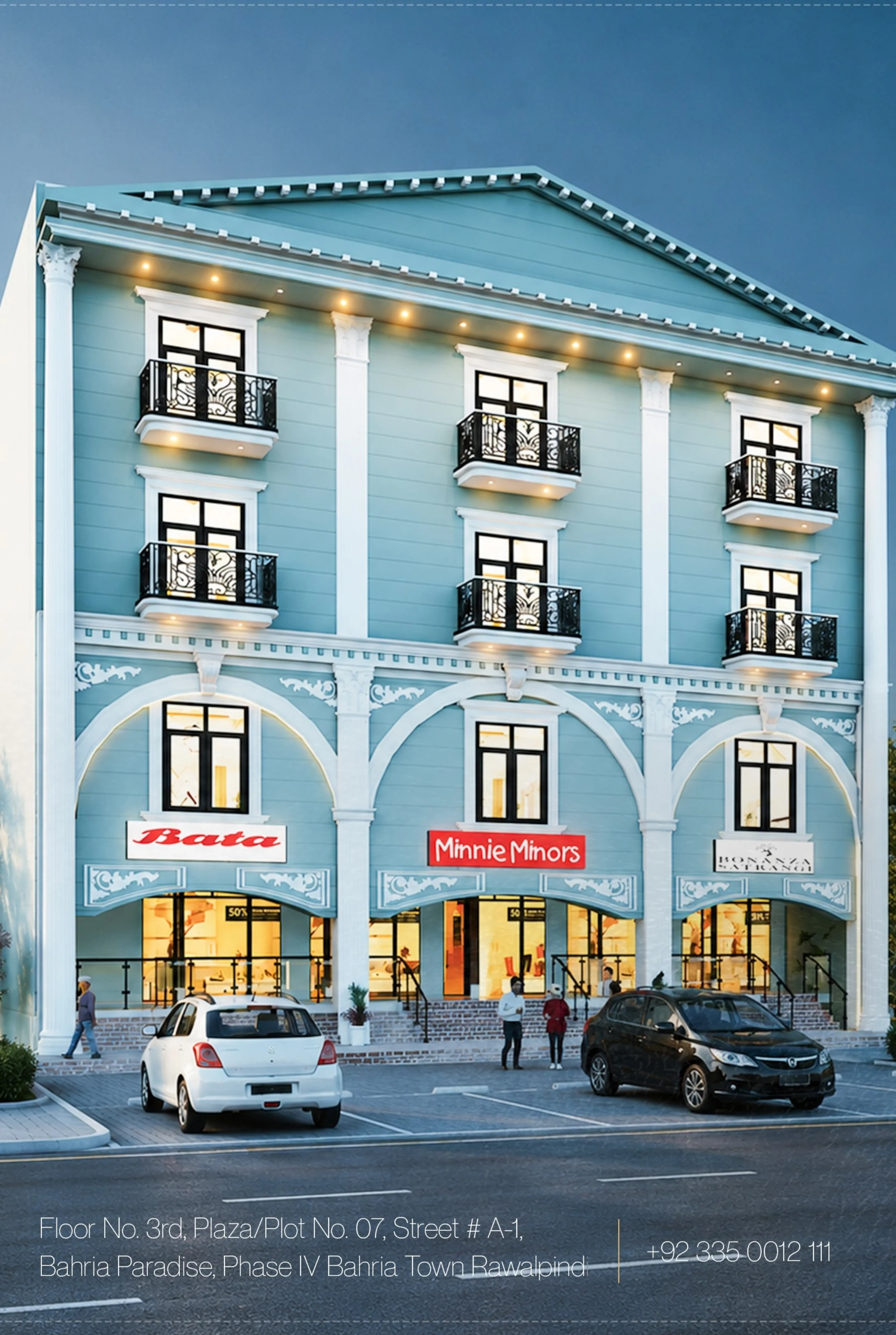 Victorian-inspired Milton building exterior with retail storefronts